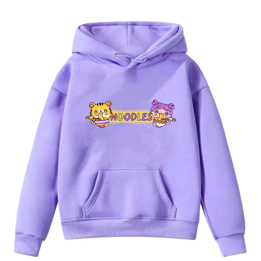 Sweater Anak Noodles Hoodie Anak Fleece Umur 2 - 6 Tahun