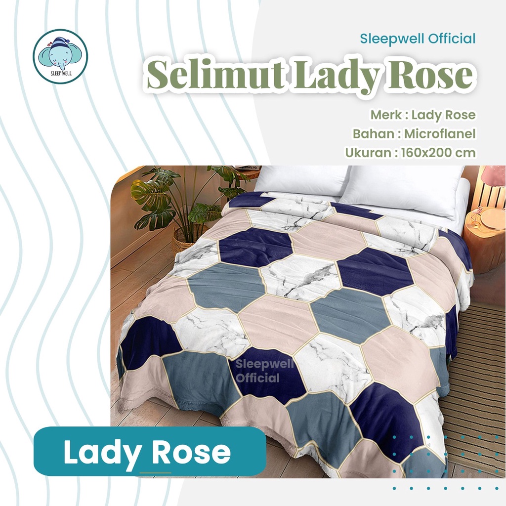 Selimut LADY ROSE 160x200 - motif Kitty Biscuits Sweet Danila Elina Alodia Astro Aurelia