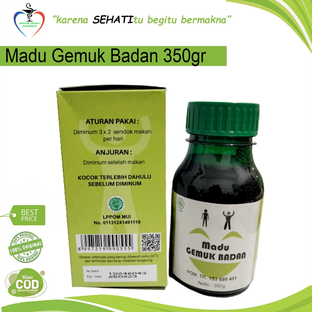 Madu Gemuk Dewasa 350gr Bin Dawood Herbal Penambah Berat Badan