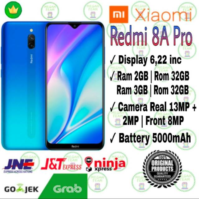HP XIAOMI REDMI 8A PRO 2/32GB 3/32GB NEW - GARANSI RESMI XIAOMI INDONESIA