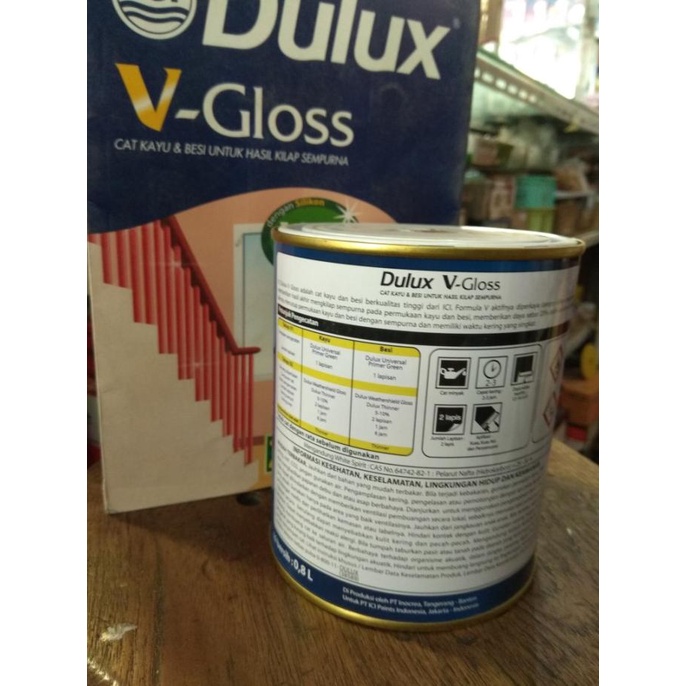 Jual Cat Minyak Dulux V Gloss Cat Minyak Kayu Dan Besi Warna Std Shopee Indonesia 3410