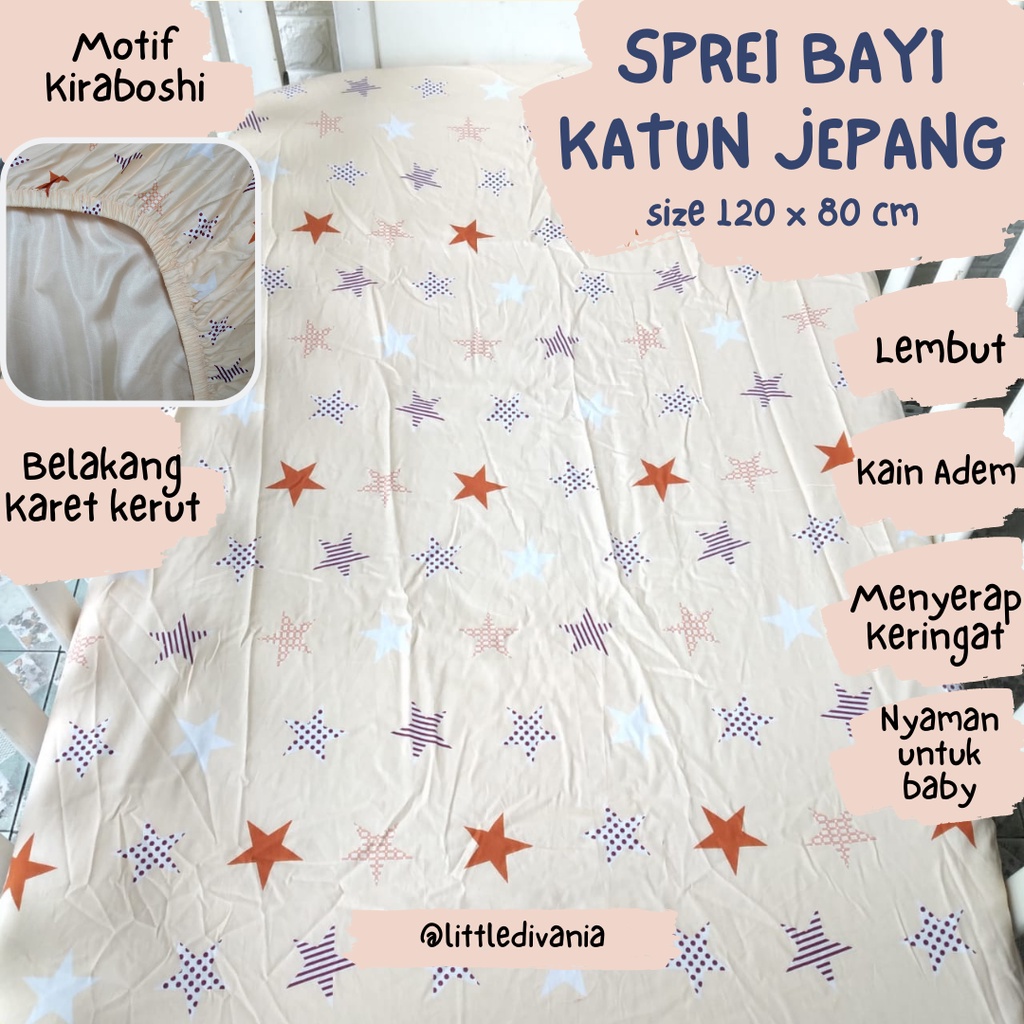 Sprei KATUN JEPANG Kasur Bayi 120 x 80 cm Baby Bed Motif Bayi Cowok Cewek jp Boy Girl SR Tidur Anak akachan kado bayi seprei bahan adem lembut halus tokai senko japan design