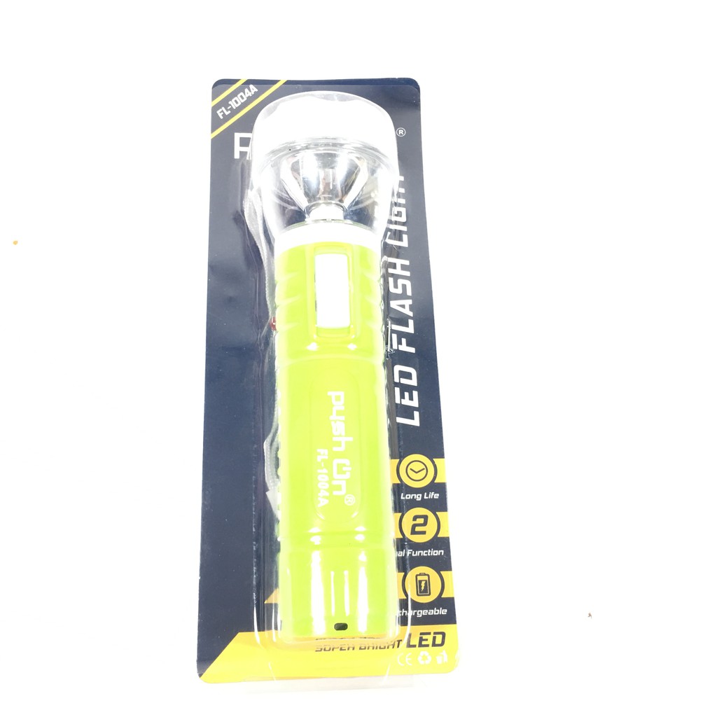 Senter Tangan Cas Push On FL1004A 1004 FL1004 LED Awet