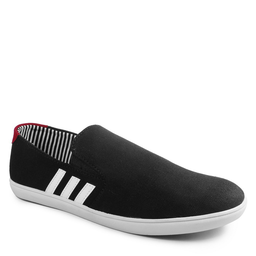 BAYAR DI RUMAH - SSR Footwear - Sepatu Pria Adidas D3p Slop Hitam Formal Kasual Santai Slipon