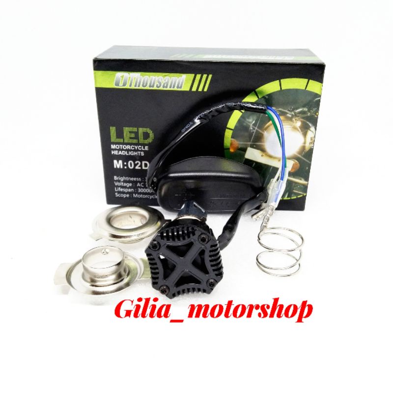 Lampu Depan LED Motor 3 sisi Lampu nyala putih 3 LED 30 watt