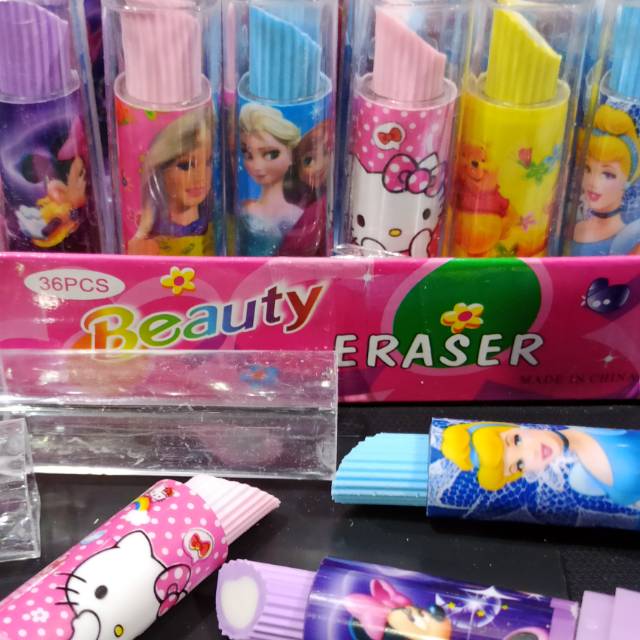 

Penghapus bentuk lipstik karakter