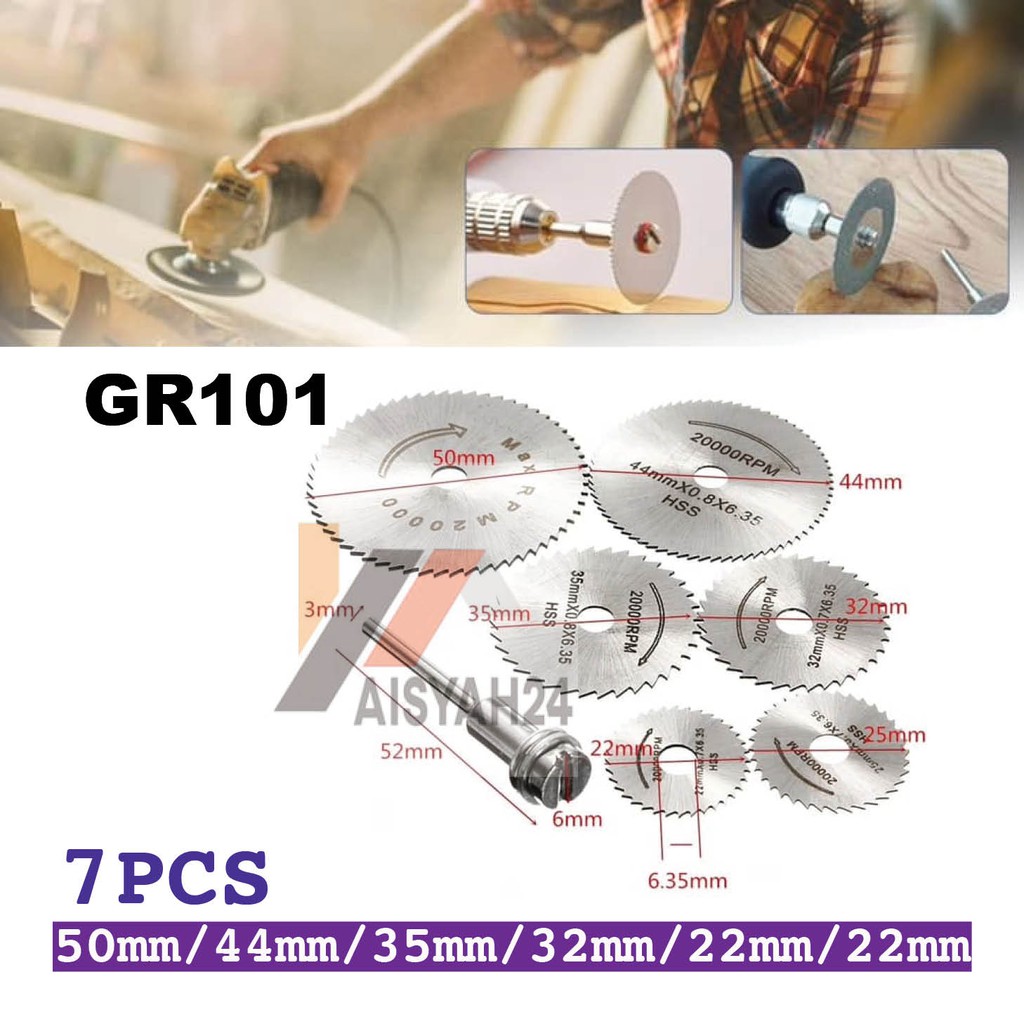 Mata Gerinda Potong Kayu utk Mini Grinder Hacksaw Pemotong Kayu