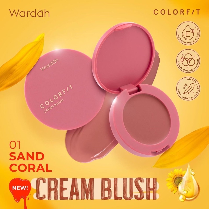 Wardah Colorfit Cream Blush 3gr - Blush On Cream Wardah