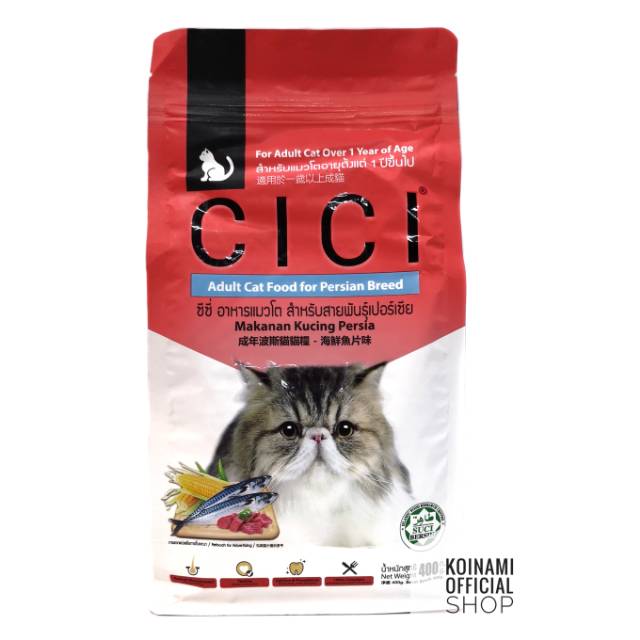 Cici Cat Food Adult Persia 400 Gram Makanan Kucing Shopee