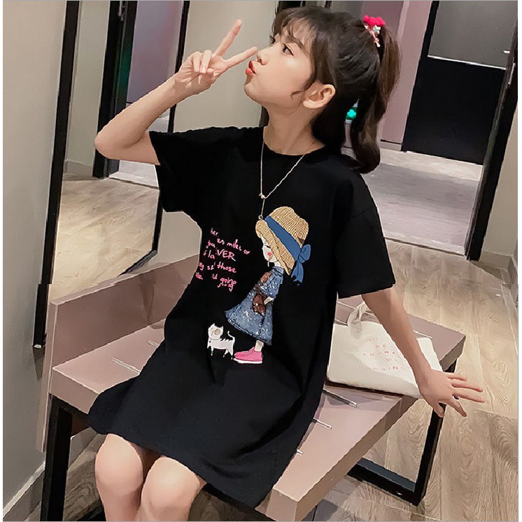 Dress Anak Perempuan / Dress Anak Tanggung / Dress Anak Import - T SHIRT TOPI BESAR