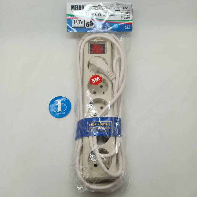 Stop Kontak Saklar 5 Lubang 5 Meter - Sambungan Colokan Saklar