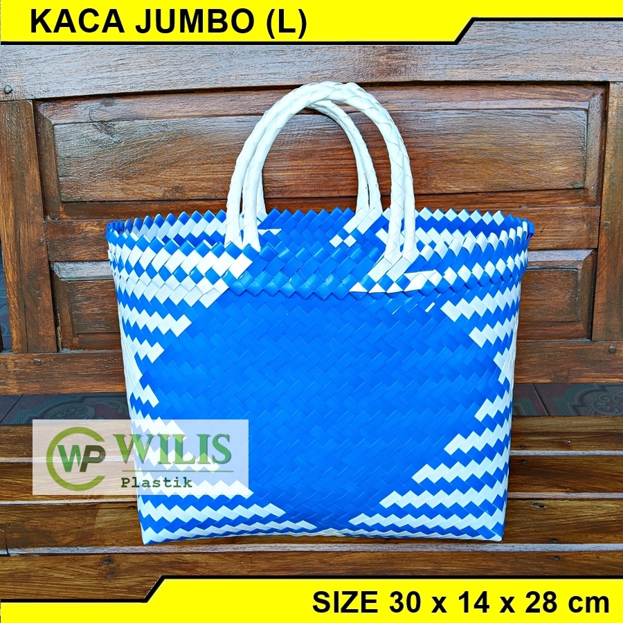 Jual Tas Anyaman Plastik Kaca Jumbo L Tas Anyam Keranjang Belanja Tas Bingkisan Hampers 2975