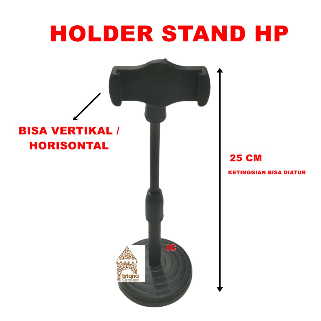 Holder Stand HP untuk Vlog Live Streaming Bisa Vertikal Horisontal