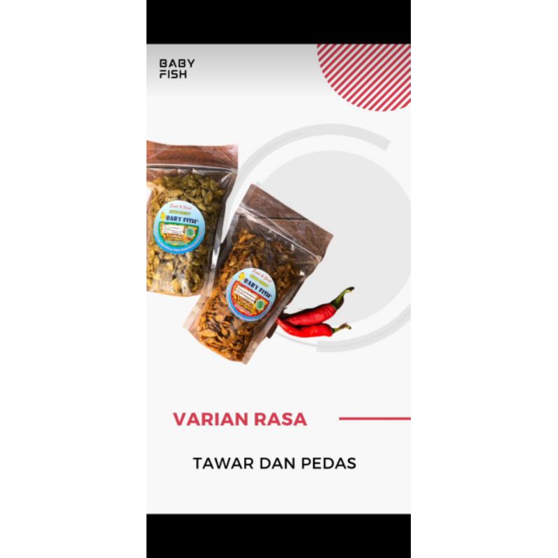 

babyfish/makananringan/renyah/200gr/pcs