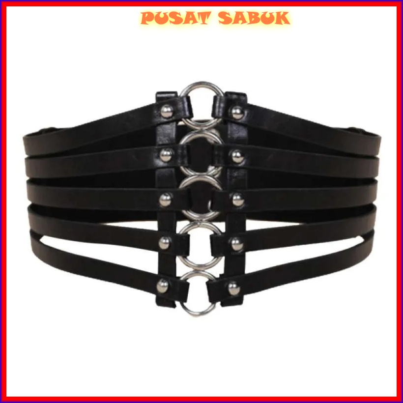 Sabuk Wanita Obi Kulit Women Belt Ikat Pinggang Hitam Pingang Fashion Gesper Cewek Karet Kekinian Korea Oby Besar Jumbo Big size Gasper Baru Cantik Elastis Murah Waist Tali Bulat Ramping Blet Mewah Model