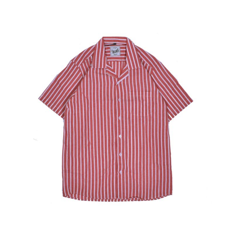 HAWAI BOWLING SHIRT STRIP / KEMEJA PENDEK GARIS SUCKS ORIGINAL