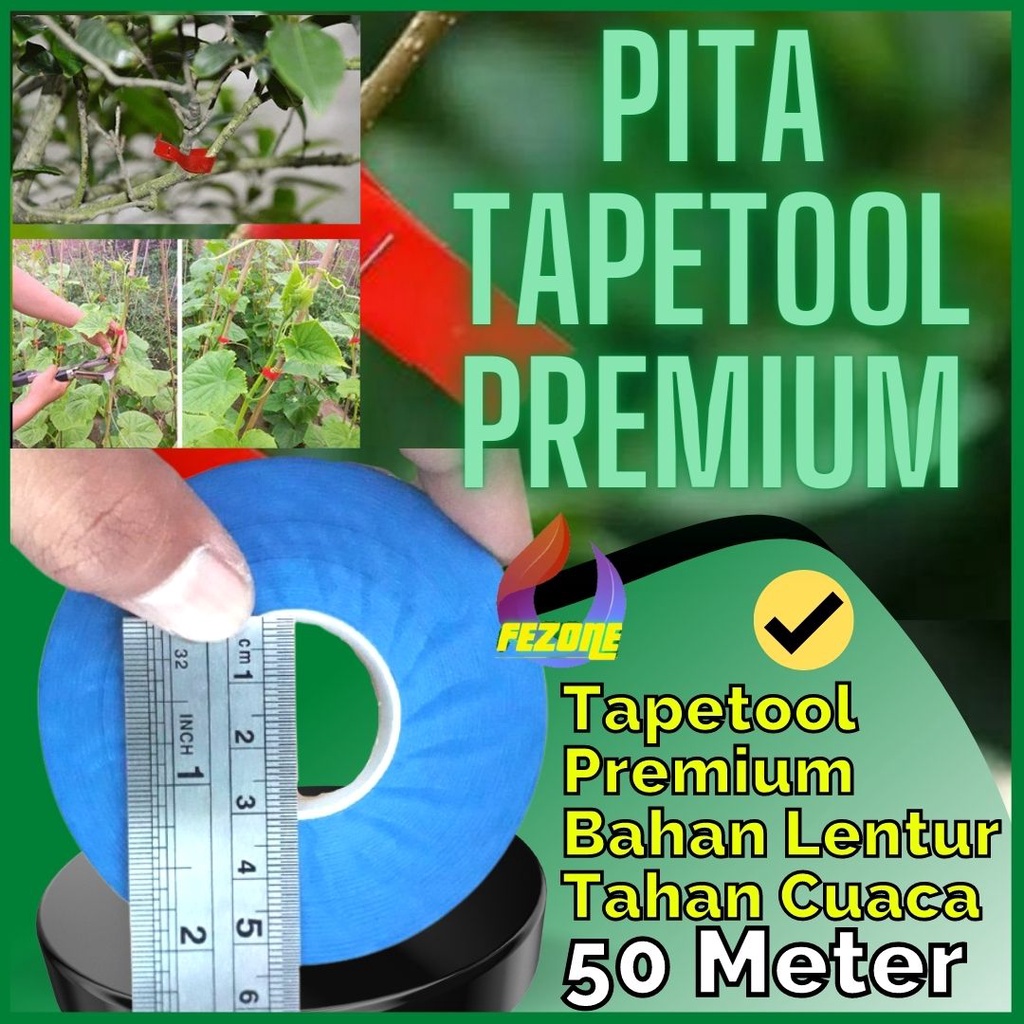 PITA TAPETOOL PREMIUM QUALITY 50 METER PERALATAN BERKEBUN FEZONE