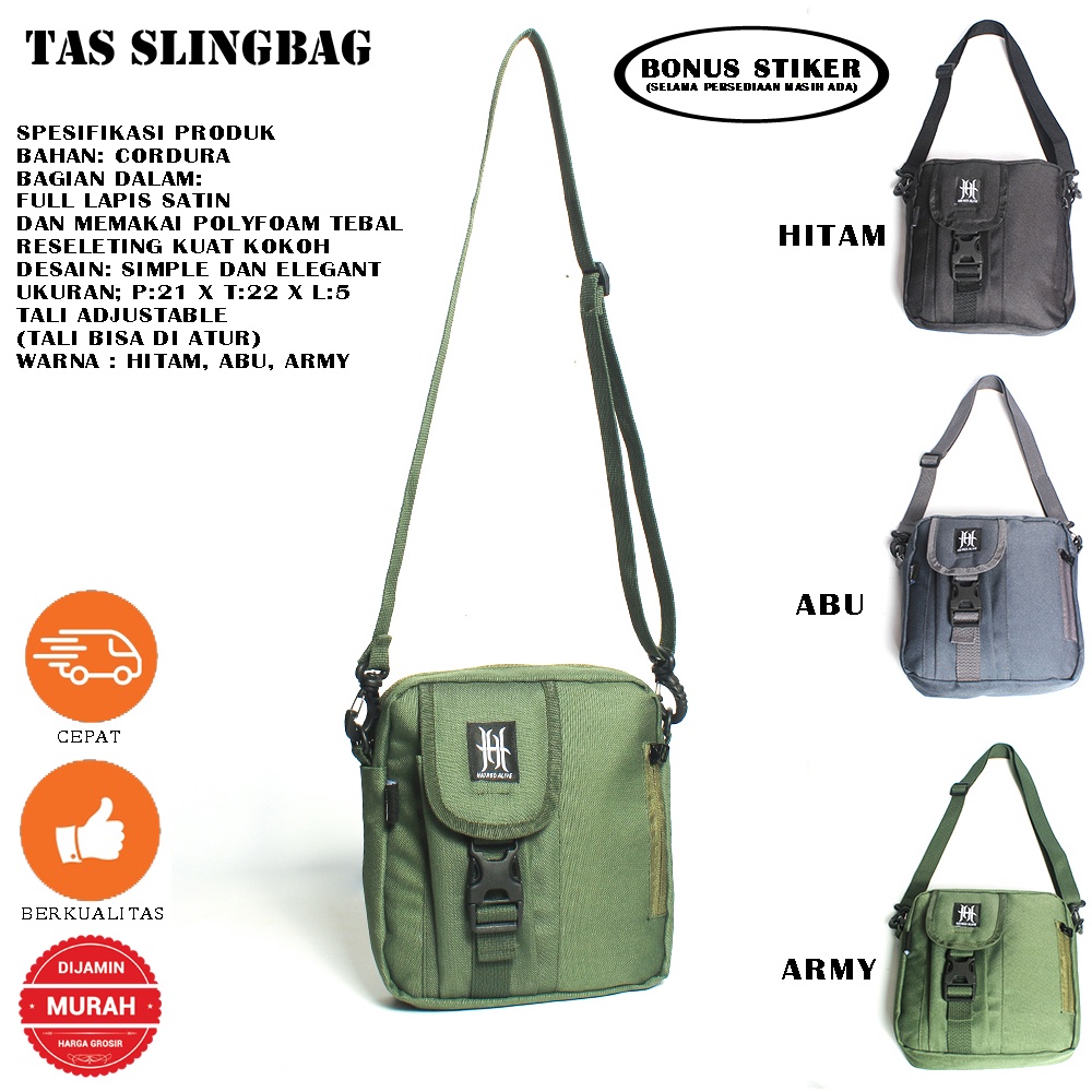 Tas Selempang Mini Pria Wanita Sling Bag Pouch Unisex Casual Tas Hp Multifungsi Phone Bag Weistbag S