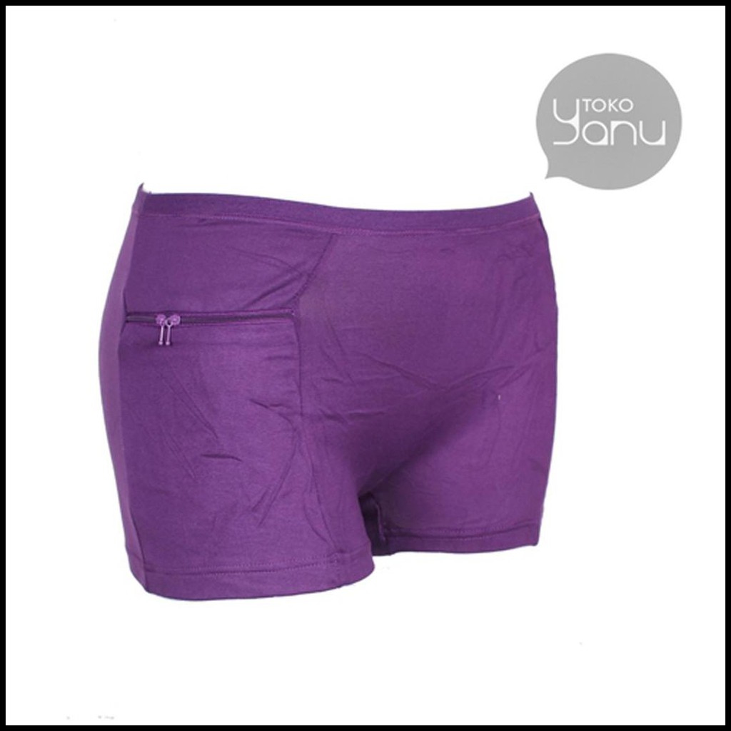 Yanu All Size Cd Wanita Boxer Katun Jsn 2073 Kantung