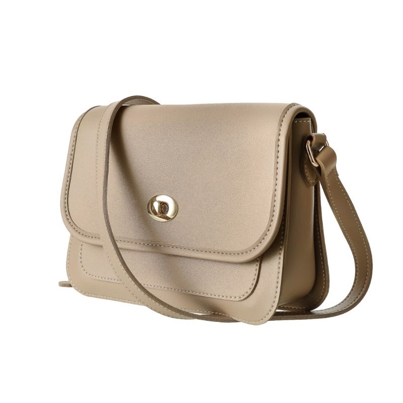 MINISO OFFICIAL Crossbody bag with twist lock / tas selempang Miniso/ bag import premium quality. ta