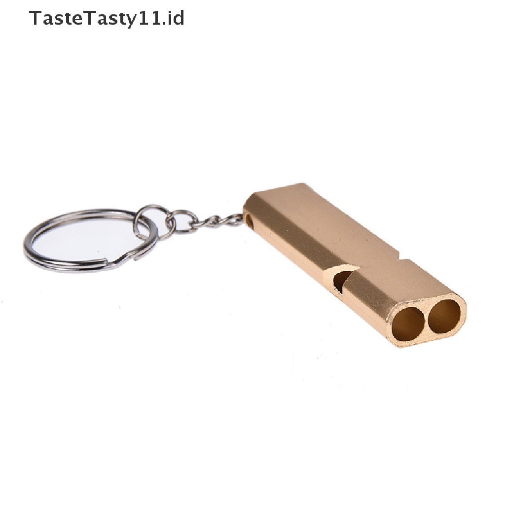 Peluit Tabung Ganda Bahan aluminum alloy Warna Acak Untuk Darurat outdoor