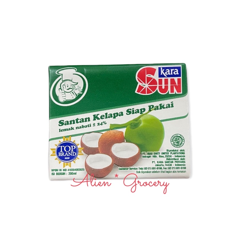 SUN Kara Santan Kelapa Siap Pakai Instan Kotak 200ml