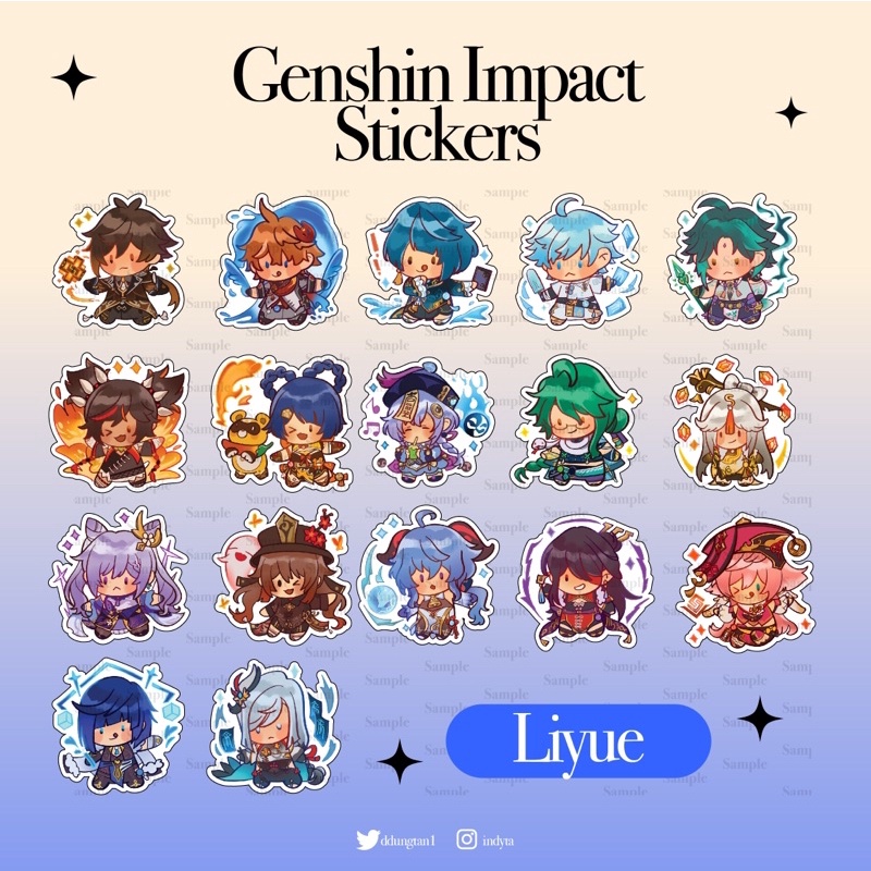 Jual Genshin Impact Die Cut Sticker Liyue Shopee Indonesia