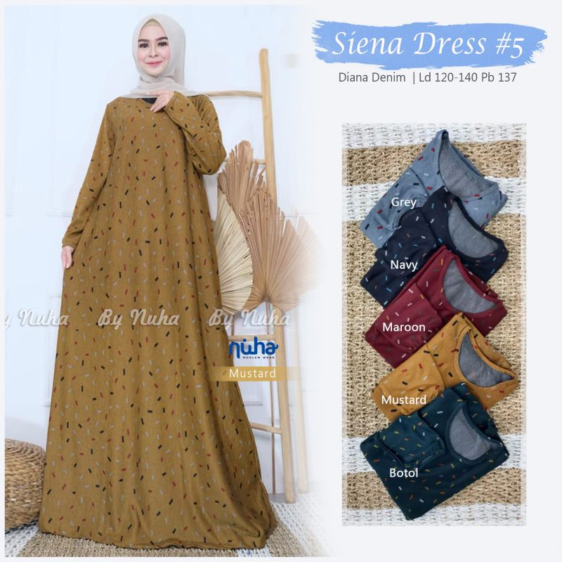 GAMIS JUMBO MAXY SIENA WELLA TERBARU DENIM DIANA