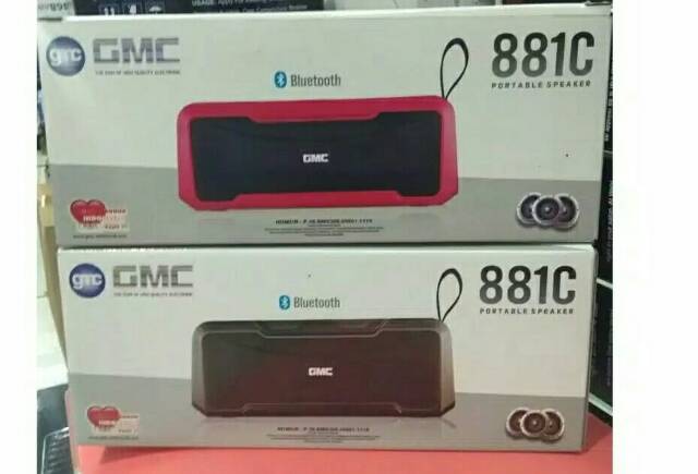 PROMO SPEAKER BLUETOOTH GMC 881C ORIGINAL/PORTABLE SPEAKER MINI  MP3 RADIO FM USB WIRELESS