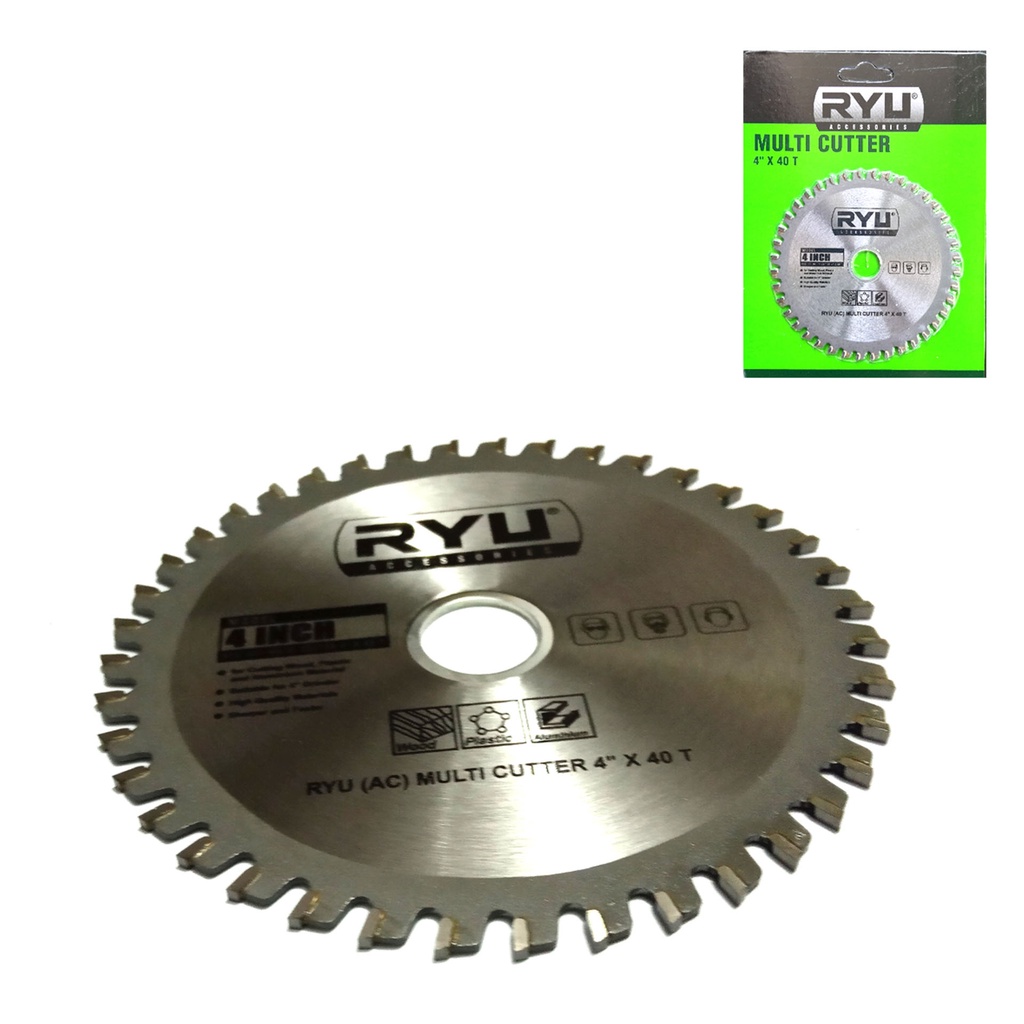 Ryu Circular Saw Blade 4 Inch 40T Mata Gerinda Potong Kayu