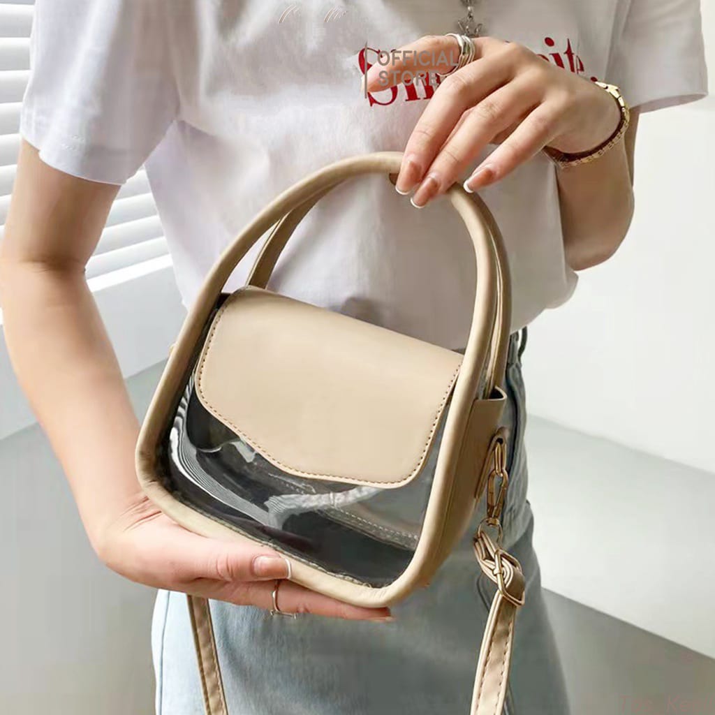 Sling Bag Wanita Aruna Mika / Tas wanita Transparan korean style