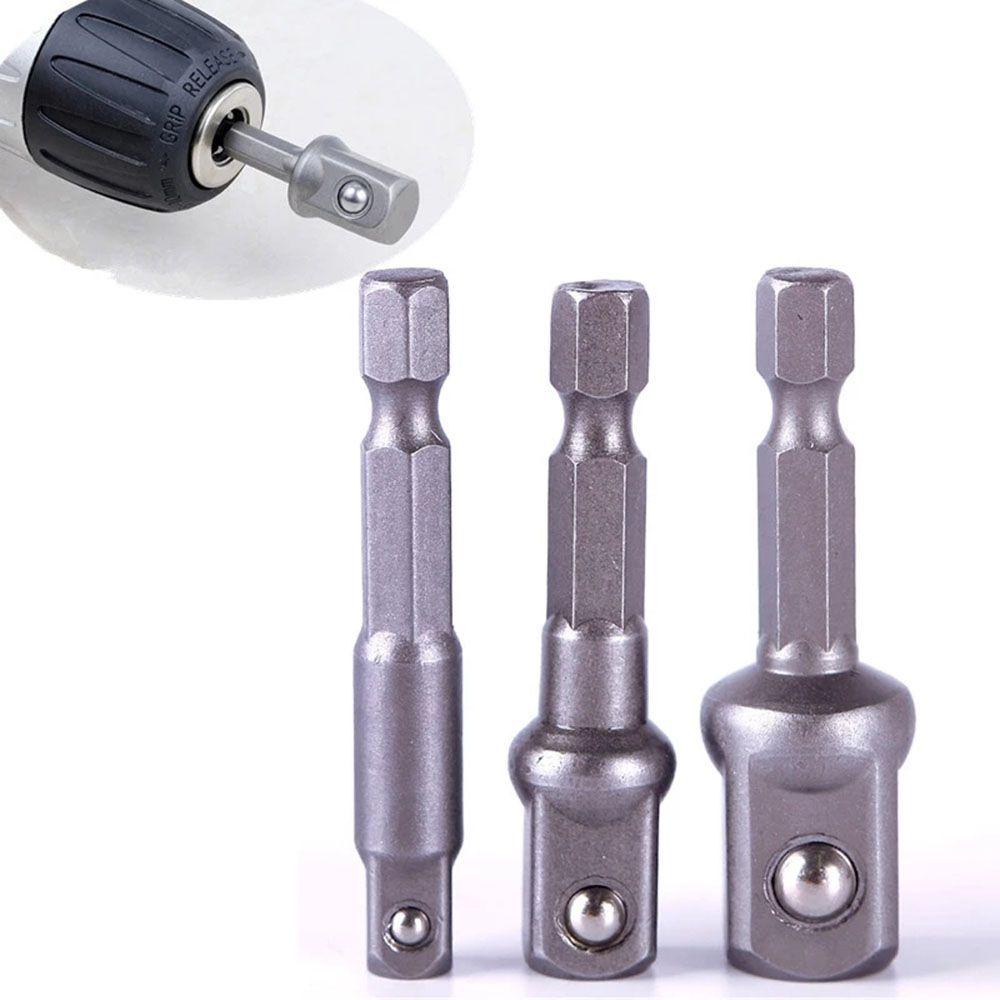 Populer Power Drill Socket Adapter Konversi Batang Sambung Chrome Vanadium Steel Hex Shank Extension Rod