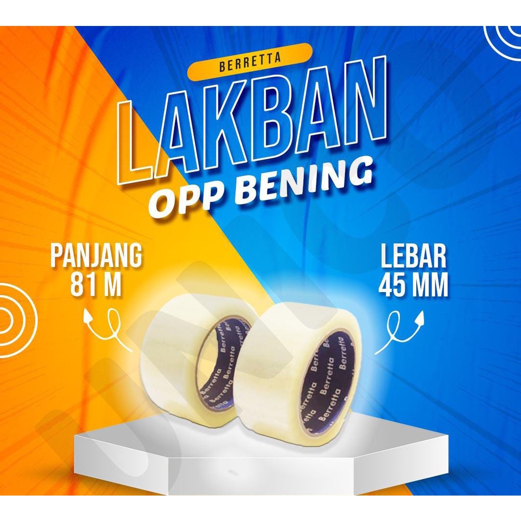 

1 DUS GROSIR Lakban Bening opp transparan 2 inch 90 yard 45mm x 81m 2inch TERBAIK terkuat terpanjang daya rekat kuat