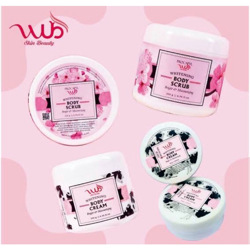 Wub body cream / bleacing badan / pemutih kulit / wub skin beauty