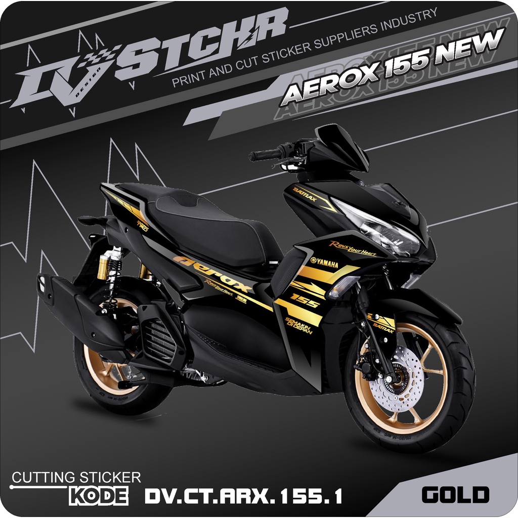 Cutting sticker yamaha aerox 155 new 2021- STIKER CUTTING NEW AEROX CONNECTED NVX 155