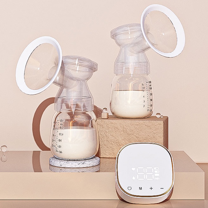 Double Bottle Pompa ASI Elektrik Portable / Breast Pump / Rechargeable Breast Pump 3 Mode 9 Level
