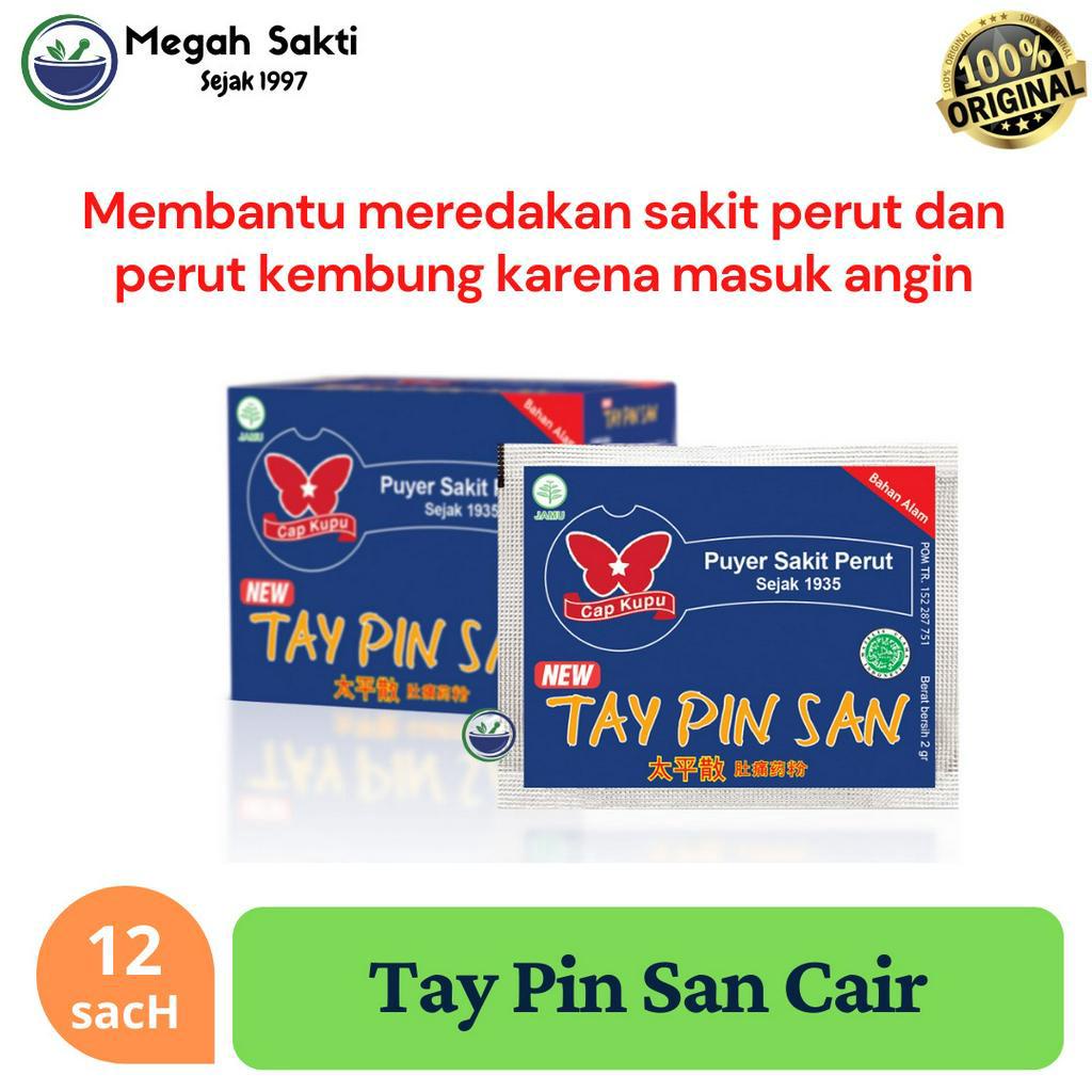 

Tay Pin San Cair Dus Isi 12 Sachet - Obat Sakit Perut dan Kembung