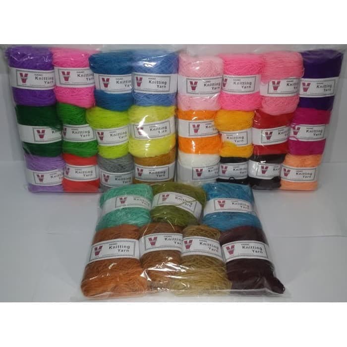 

Benang Rajut Woll 1mm x 65m Knitting Yarn Wool Wol Vonnel (12pcs)