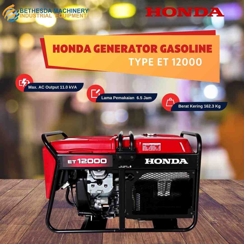 Genset Mini Portable Honda 8800 Watt Generator Set Bensin ET 12000CXS