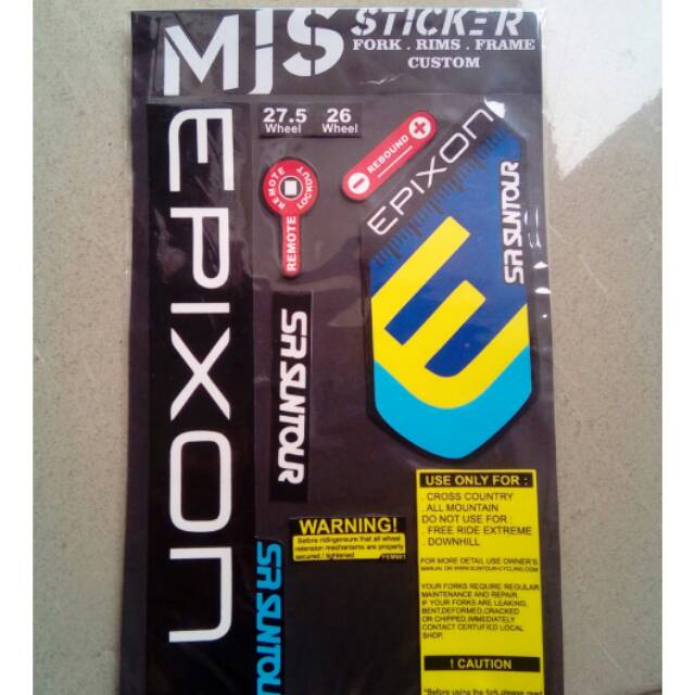Sticker fork sepeda gunung mtb suntour epixon