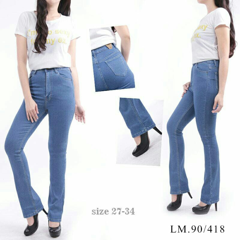 Ori 3 Warna Celana HW HighWaist Cutbray Panjang Jeans Ori 3 Warna Celana HW HighWaist Cutbray Panjang Jeans