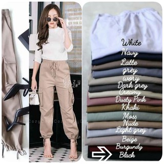 TERMURAH Celana Joger Cargo Kargo Pants Wanita TERMURAH Celana Joger Cargo Kargo Pants Wanita