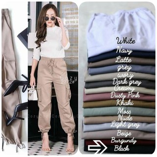  TERMURAH Celana  Joger Cargo Kargo Pants Wanita 