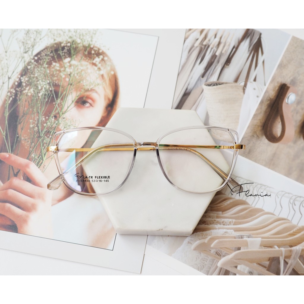 Flavia Eyewear - Kacamata Stellar Square Plastic (custom minus, photochromic, blueray, bluechromic)