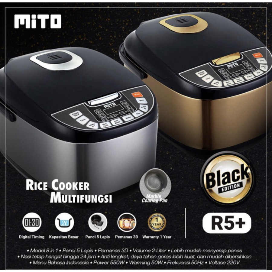 Mito Rice Cooker R5+ / Mito Magic Com R5 plus R 5 Resmi 8 in 1