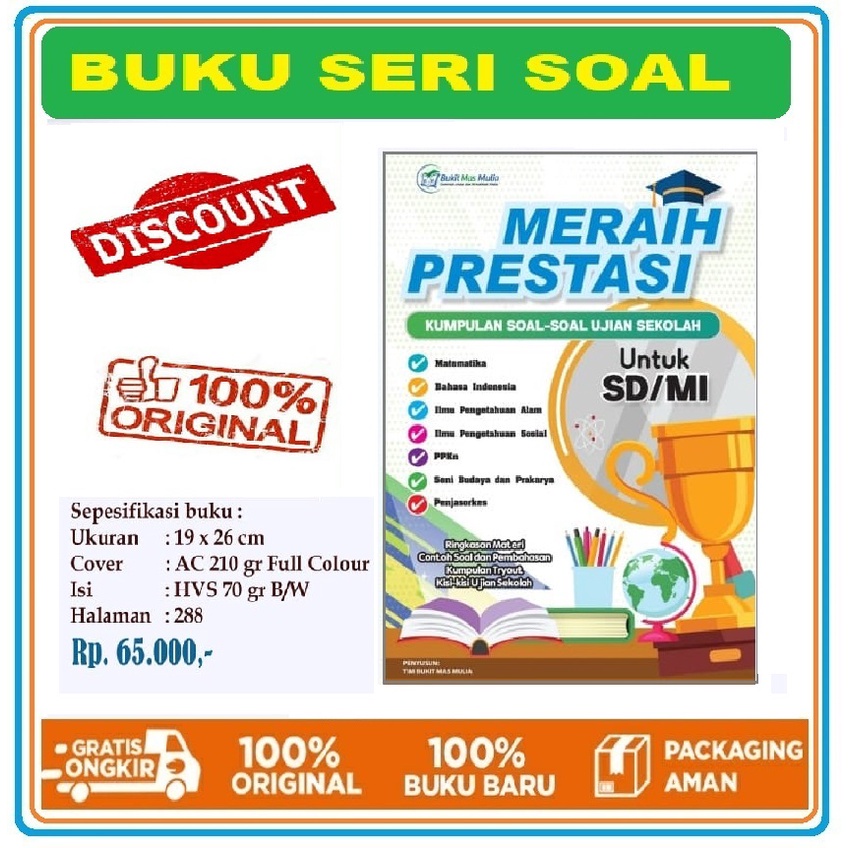 Jual Buku Original - Diskon BUKU SOAL-SOAL UJIAN SEKOLAH SD / MI Kelas ...