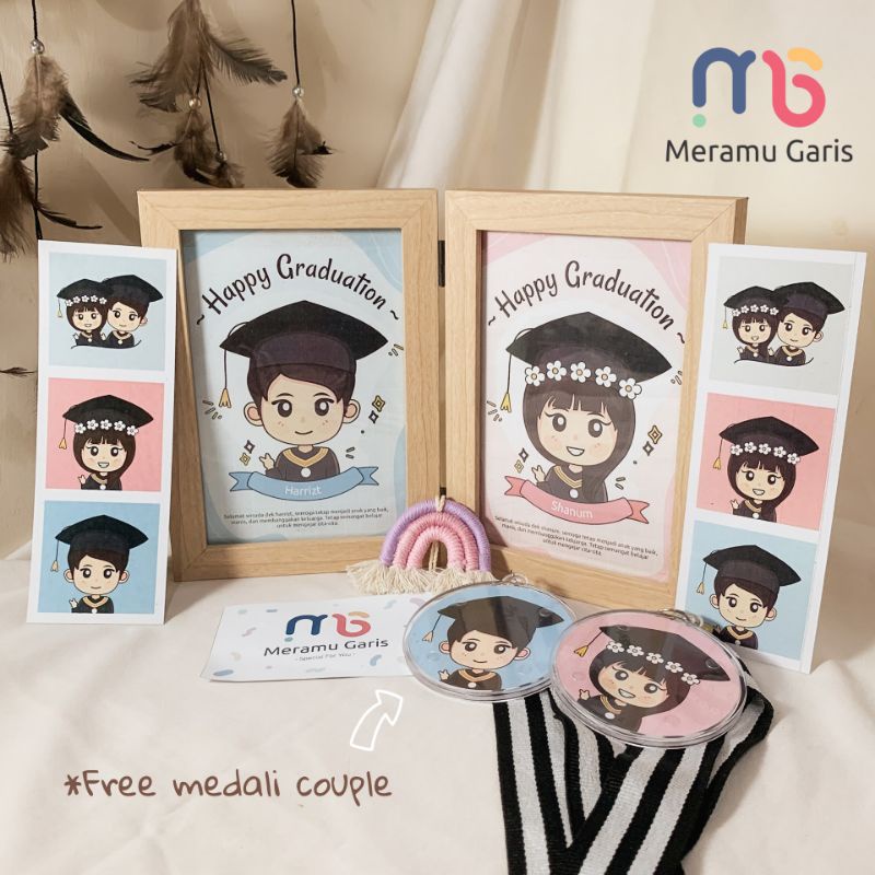 Hampers Kado Couple Chibi Illustration | Kado pasangan lucu | kado ilustrasi murah | ilustrasi facel