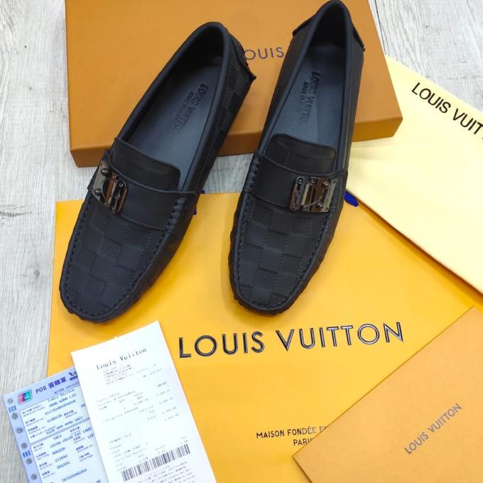 SEPATU PRIA LOAFERS LV LOUIS VUITTON ORIGINAL KULIT ASLI