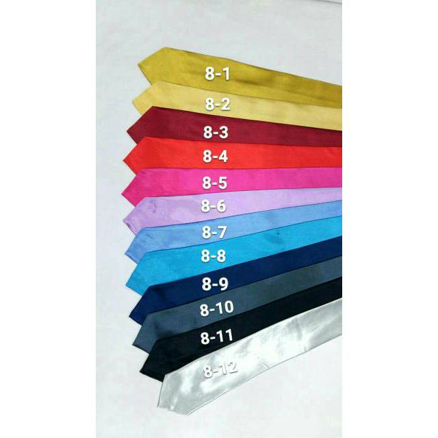 Dasi Polos 3inch IMPORT gold tua maroon merah fusia unggu biru navy dongker tosca grey hitam silver