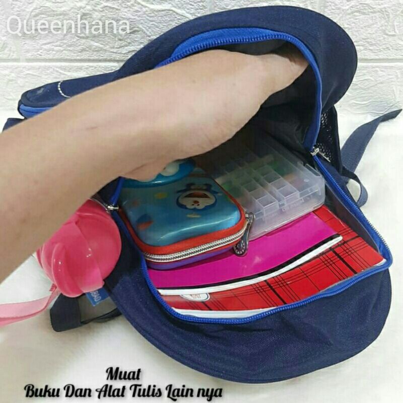 Tas Ransel Anak/Tas Ransel Kain Kanvas Tebal Roket &amp; Rabbit